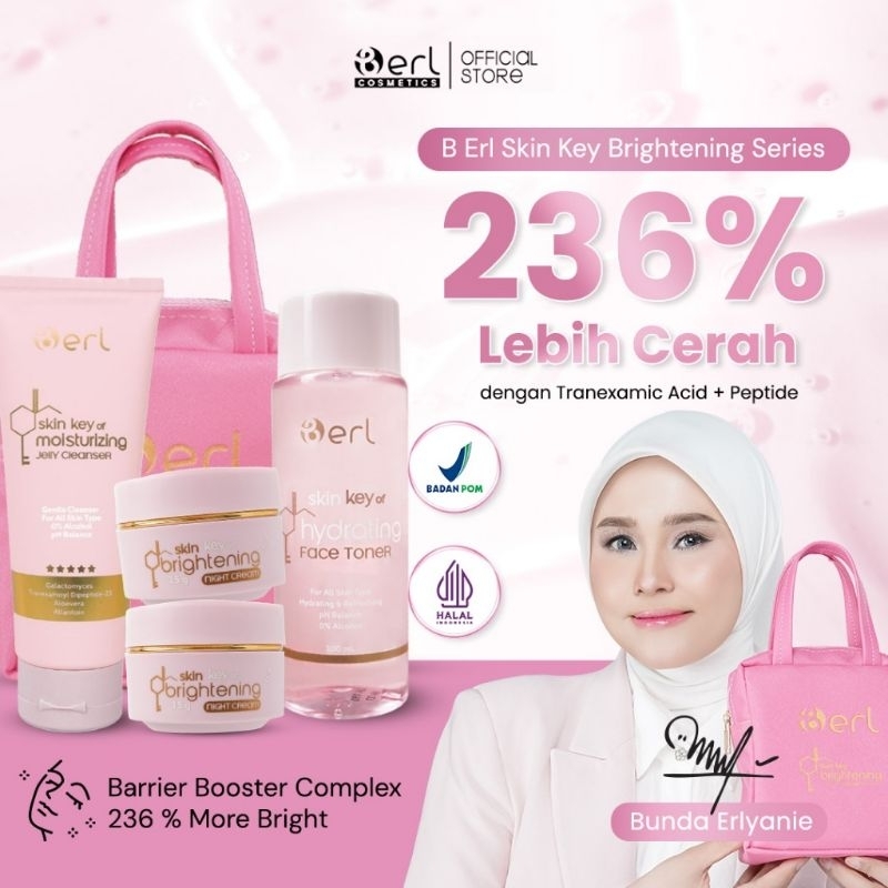 B ERL Skin Key Brightening Series PAKET BSP Pencerah Wajah Basic Skincare B Erl HALAL BPOM BEST SELL