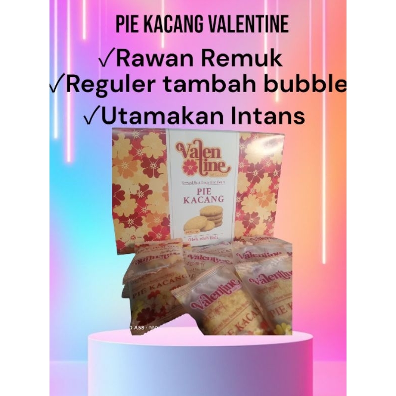 

PIE KACANG VALENTINE ISI KEMASAN 50 PCS FREE BOX///BISA INSTAN//RAWAN REMUK// NO BUBLE WRAP