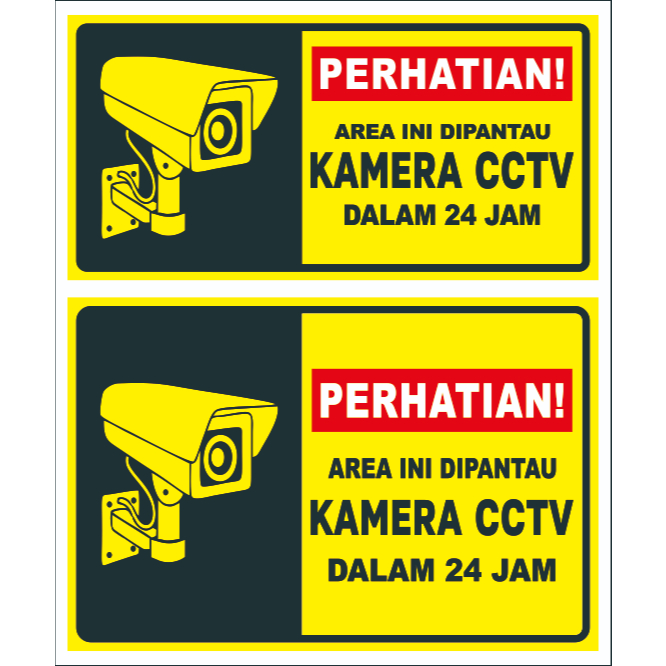 

STIKER VINYL AREA DALAM PENGAWASAN CCTV 24 JAM