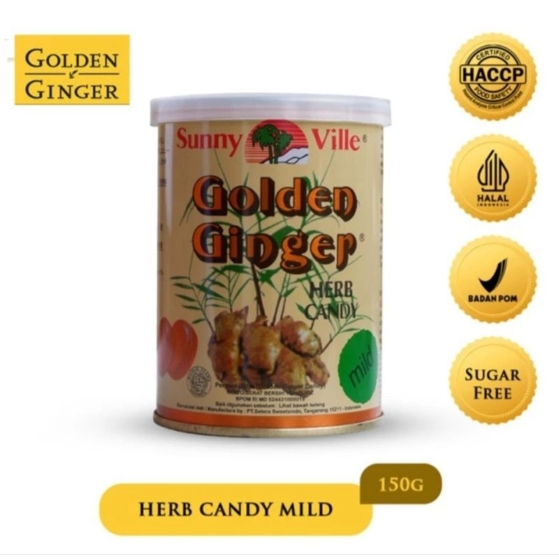 

Golden Ginger Herb Candy Mild (150 Gr)