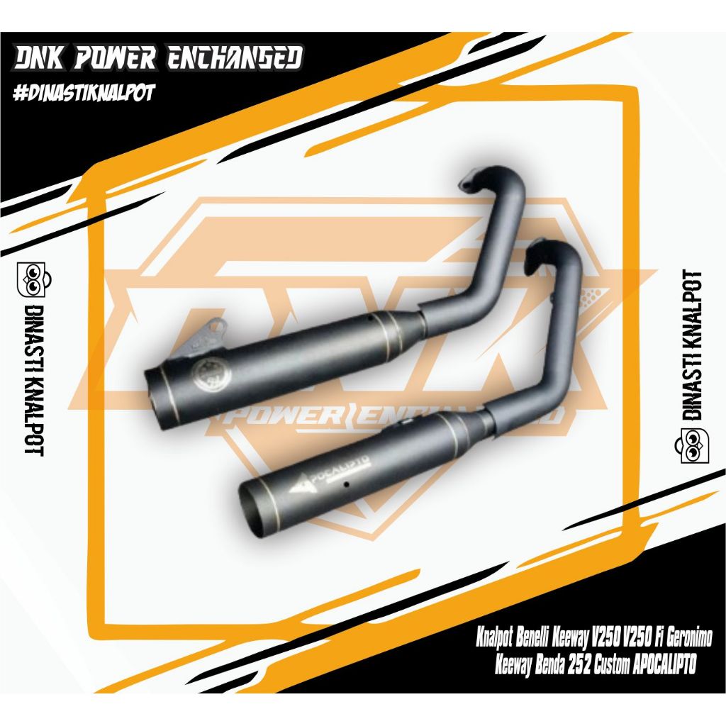 Knalpot Benelli Keeway V250 V250 Fi Geronimo - Keeway Benda 252 Custom APOCALIPTO PNP HIGHT QUALITY