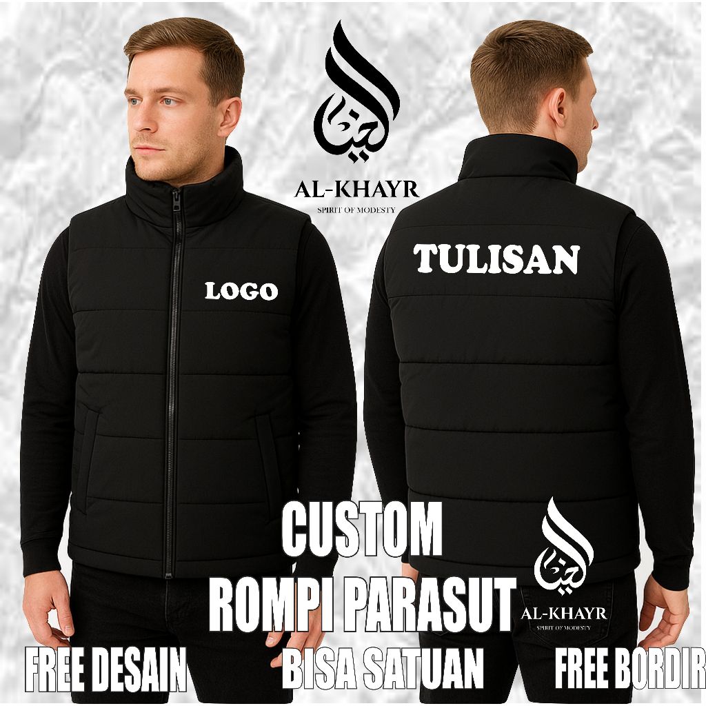 Rompi Motor Custom Bordir Bisa Satuan / Rompi Gelembung