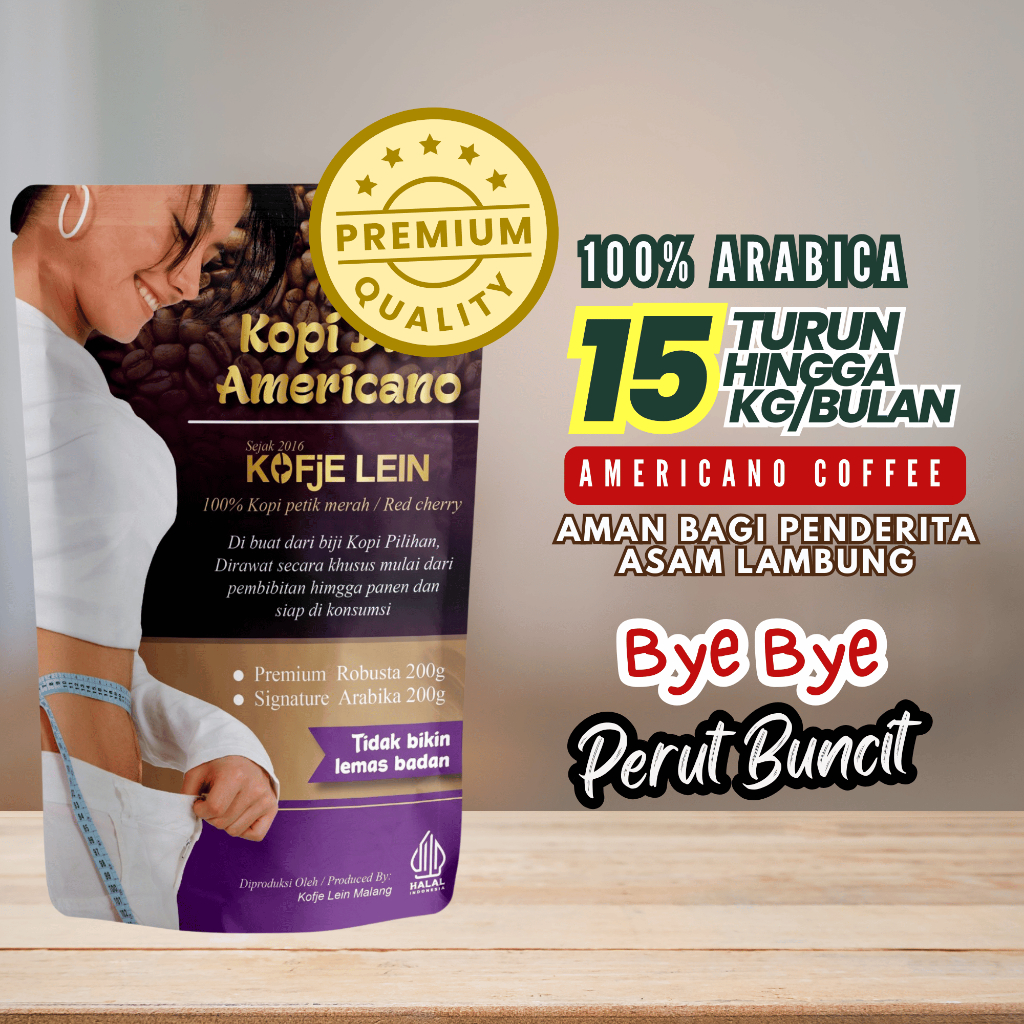 

Kopi Pelangsing Penurun Berat Badan Americano Coffee Arabica