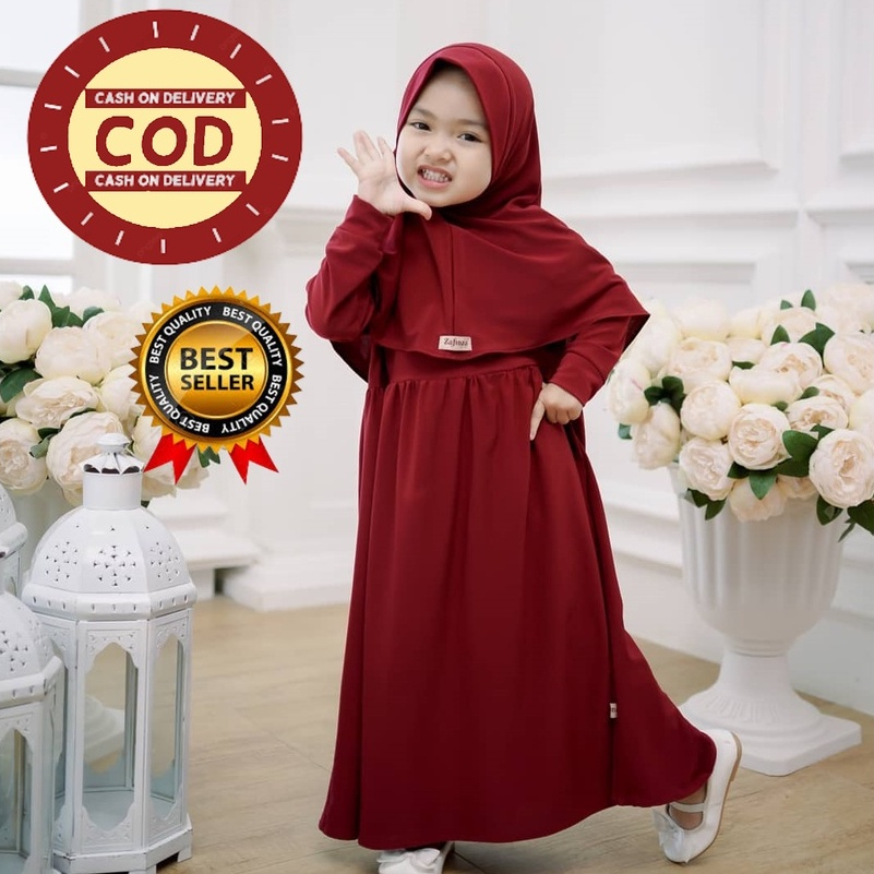 Gamis Anak Usia 4 tahun azra kids Model Gamis Anak Terbaru 2021 Kekinian
