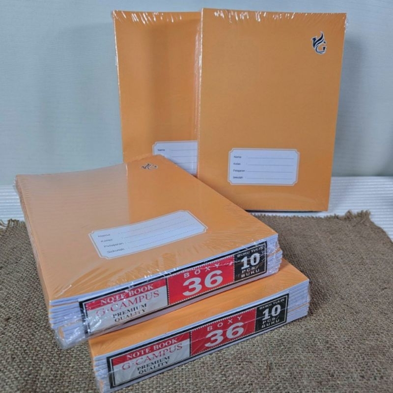 

Buku Tulis G Campus ukuran boxy maxy panjang isi 36 lembar 10 buku cover craft coklat