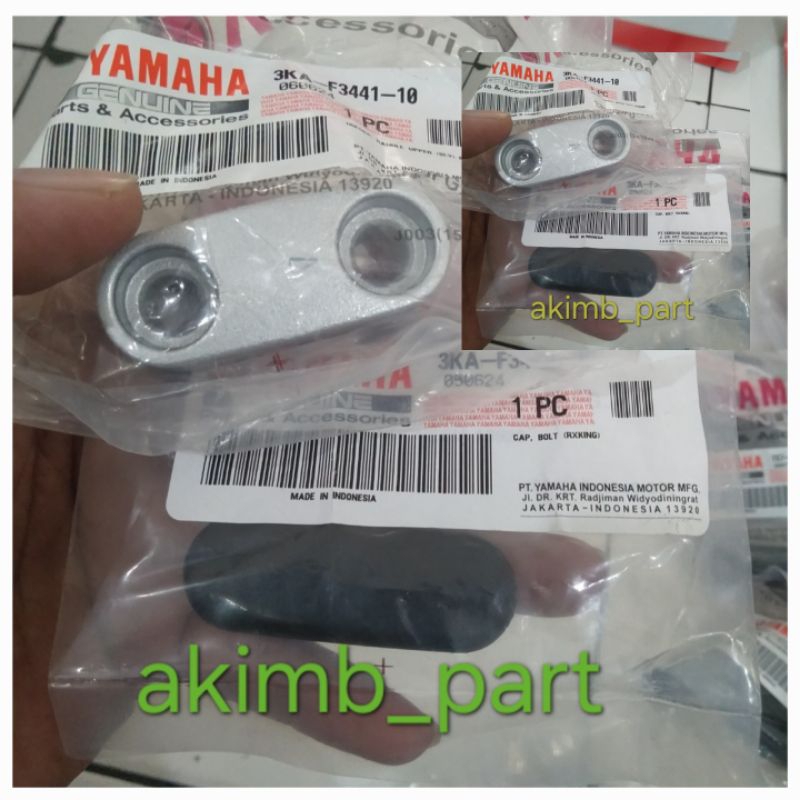 Klem dan karet tutup stang stir kanan kiri vixion old dan Rx King Original yamaha Genuin Part