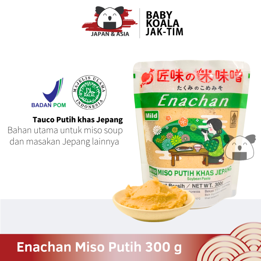 

ENACHAN Pasta Miso Putih 300 g Halal │ Tauco Ala Jepang untuk Sup Miso Soup Ramen Udon - Jaktim