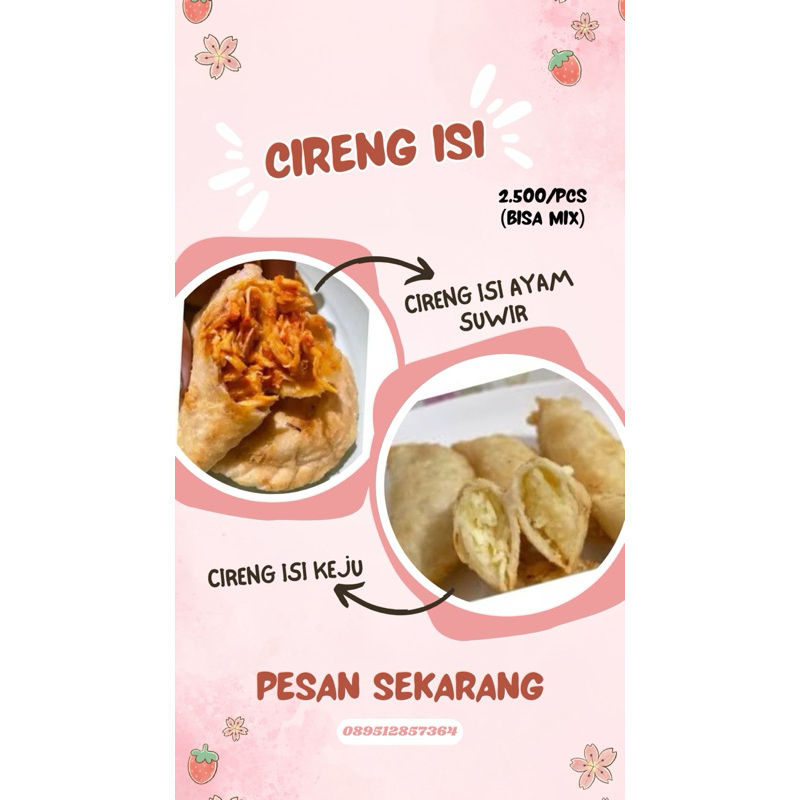 

Cireng isi ayam suwir mercon