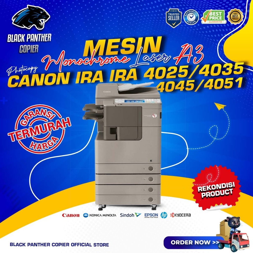 MESIN FOTOCOPY CANON IRA 4051/4045 / 4035  MESIN FOTOCOPY CANON IRA REKONDISI A3 HITAM PUTIH