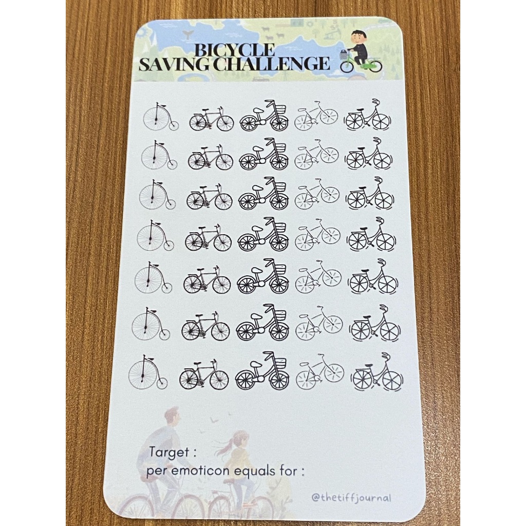 

SAVING CHALLENGE | CASH STUFFING | BUDGETING CARD - BICYCLE