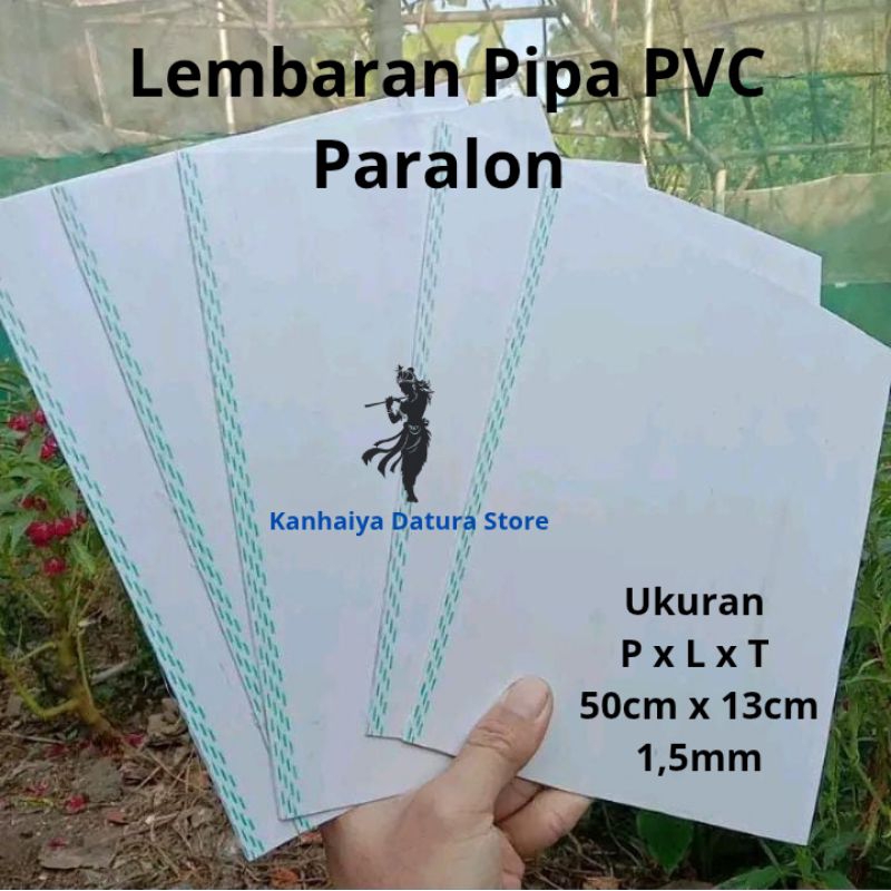 Lembaran Pralon PVC Tebal 1,5mm - 50cm x 13cm Bahan Plastik Fleksibel dan Tahan Lama Paralon Alat Mi