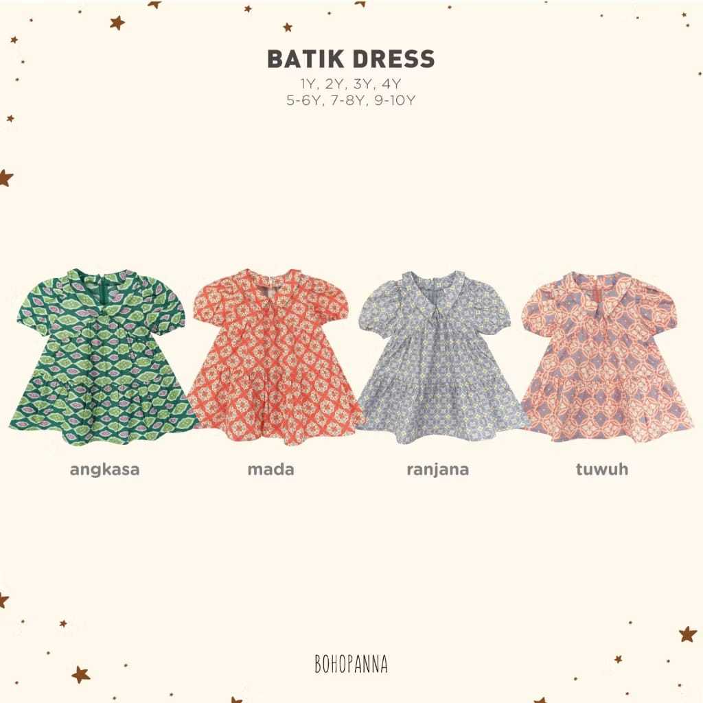 BOHOPANNA - BATIK DRESS - Dress Batik Anak Perempuan 1-4 Y