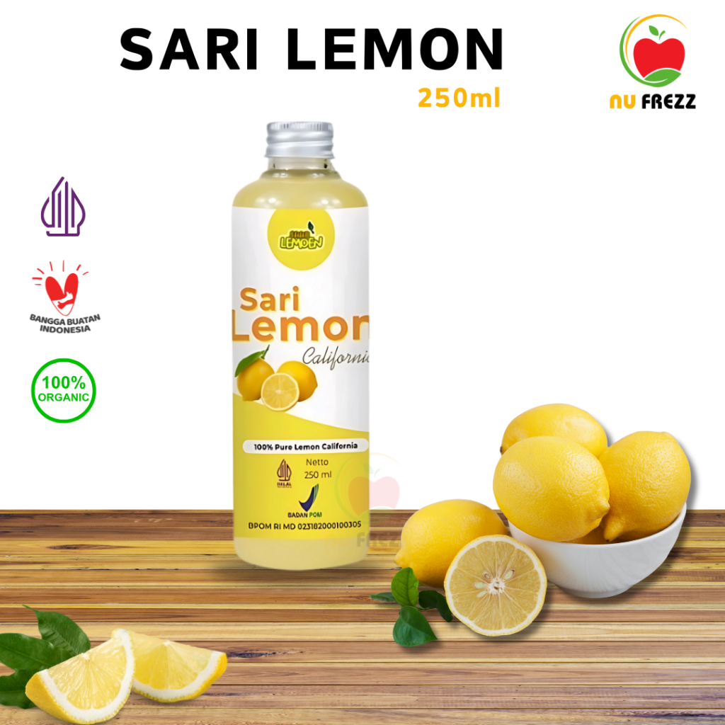 

Sari Lemon 250ML Murni Asli Fresh 100% Premium California Alami Tanpa Campuran