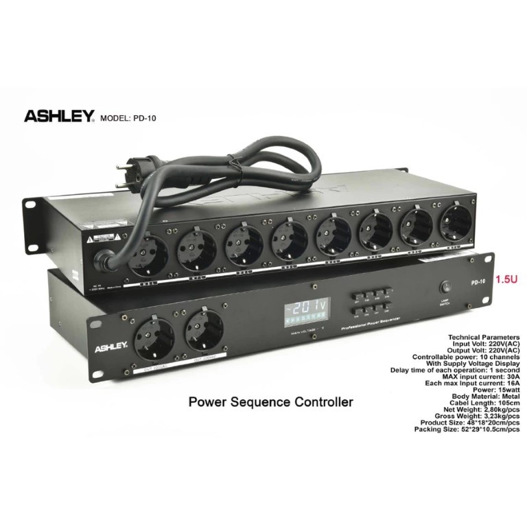 Ashley Power Squencer Controller / Power Sequencer / Power Sequence Controller Ashley PD10