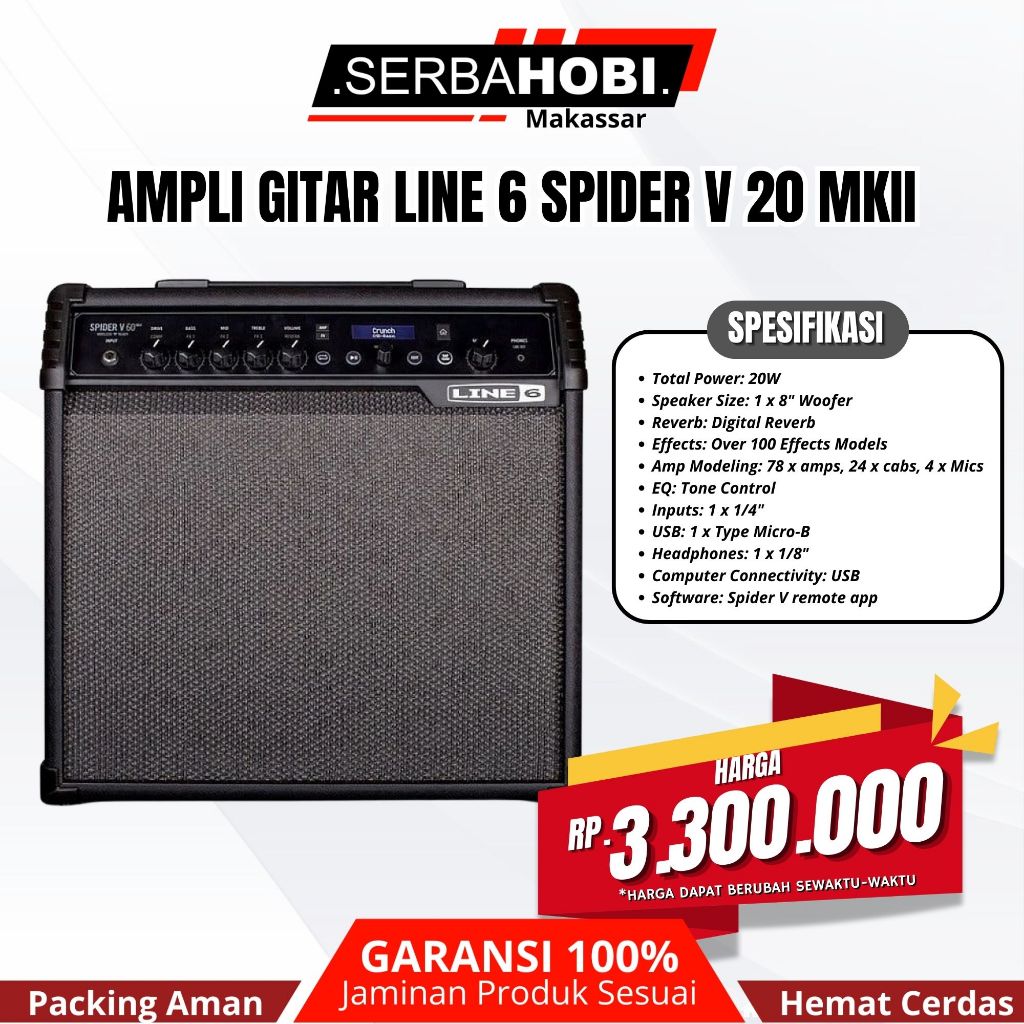 Ampli Gitar  Line 6 Spider V 20 MKII Guitar Amp