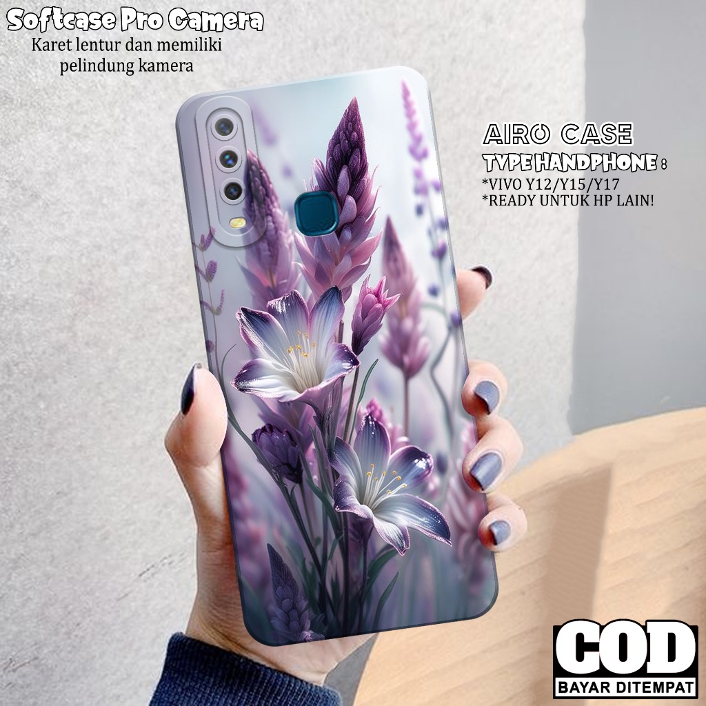 Casing Hp Vivo Y12 / Y15 / Y17 Terbaru - Fashion Case BUNGA - Case Vivo Y12 / Y15 / Y17 - Soft Case 