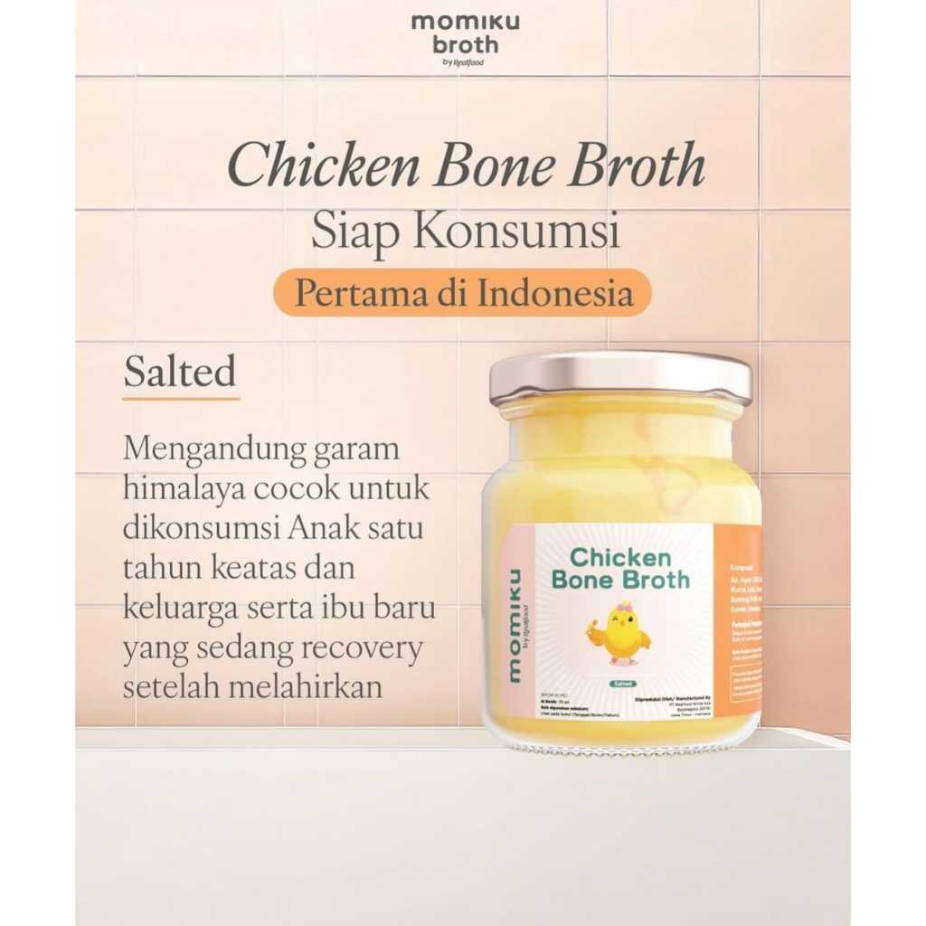

Realfood Momiku Chicken Bone Broth SALTED - 6 Jar