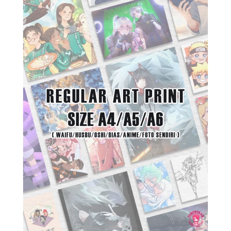 

CUSTOM REGULAR ART PRINT A4 ( WAIFU/HUSBU/BIAS/ANIME/FOTO SENDIRI )