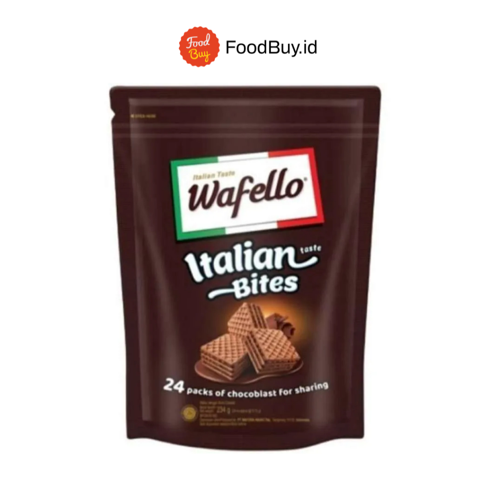 

Wafello Italian Bites Wafer Rasa Coklat Pouch 234gr (24bungkus)