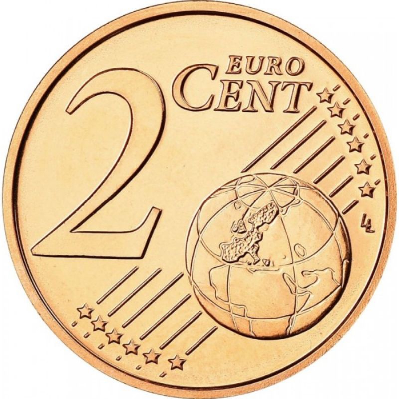 uang koin 1 cent Euro, 2 cent Euro & 5 cent Euro