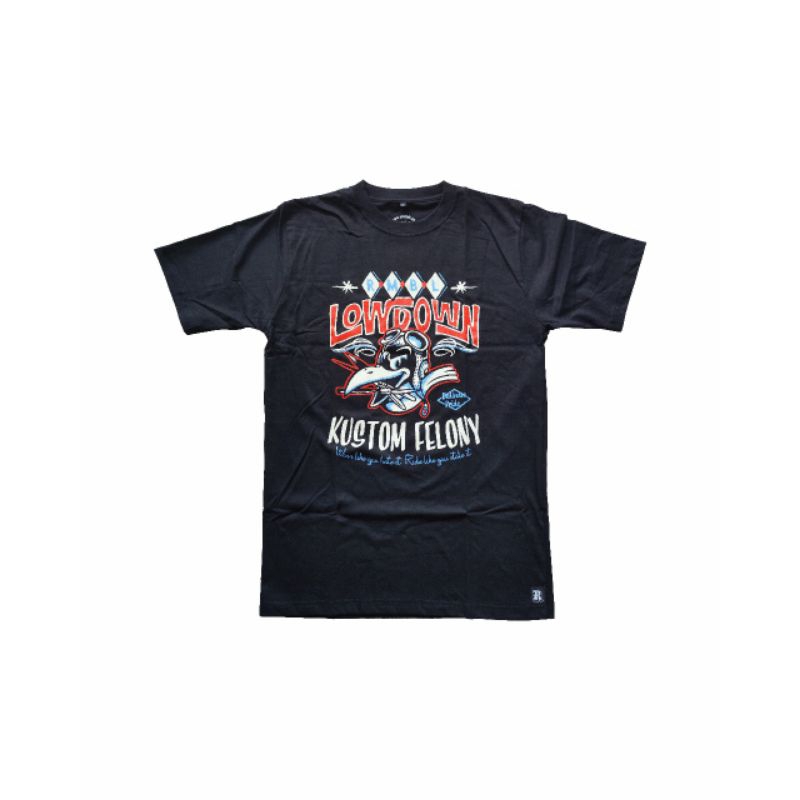 RMBL KAOS / TSHIRT KUSTOM FELONY BLACK / TS KF BK