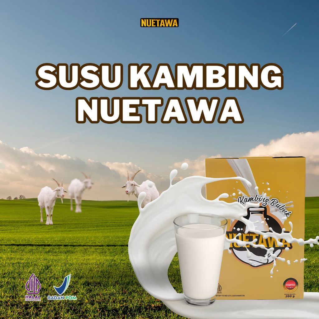 

Susu Kambing Bubuk Nuetawa Rendah Gula Rendah Lemak Original 200 gram