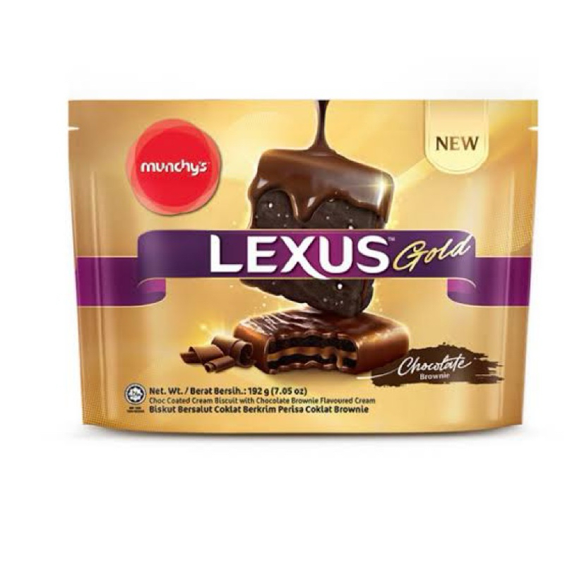 

NEW -- LEXUS GOLD CHOCOLATE BROWNIE CRACKERS 192GR