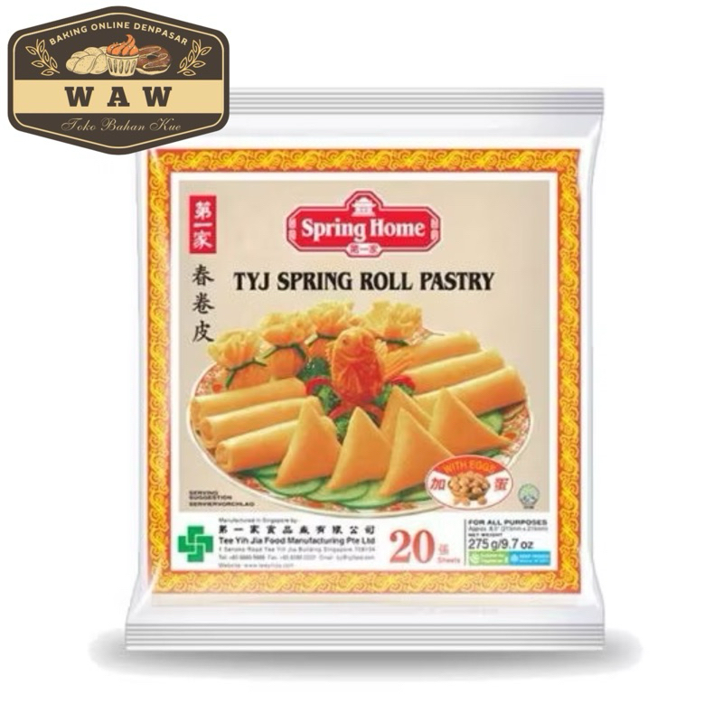 

Spring Home TJY Spring Roll Pastry / Kulit Lumpia 20 Pcs