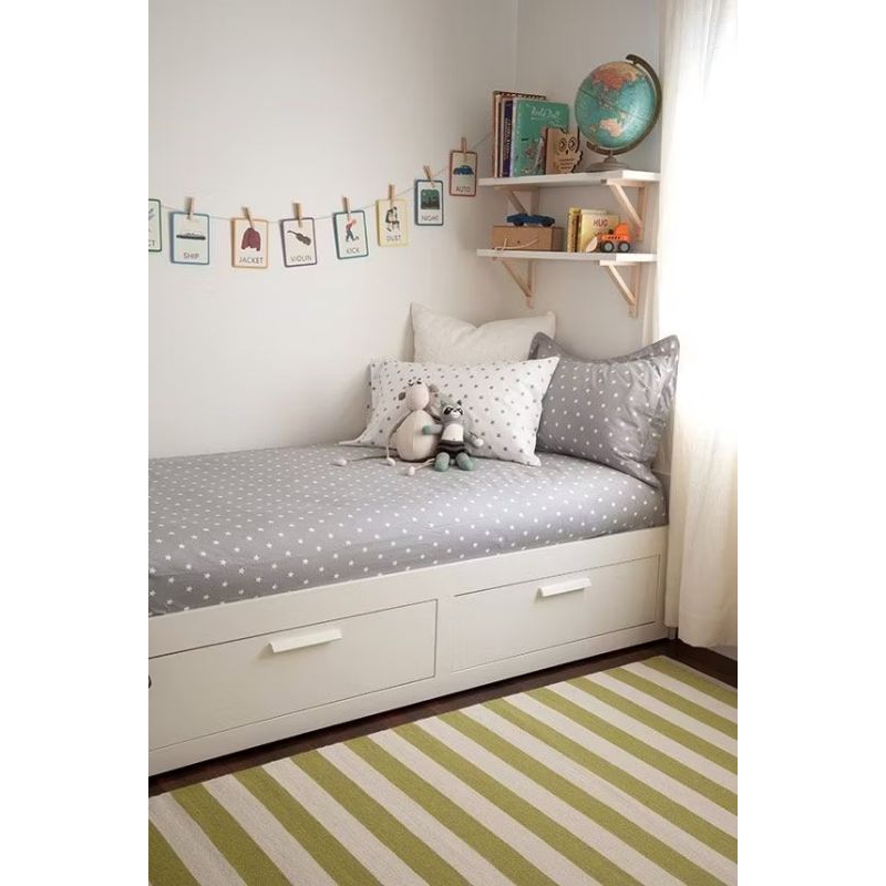 tempat tidur single costum minimalis dengan 2 laci finishing ducco 120x200 link