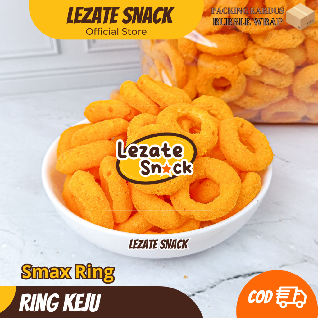 

Smax Ring Keju 500GR Kiloan Snack Renyah Gurih Enak Murah / Ring Cheese Kiloan Camilan Gurih Cheese Puff Stick Bantal Keju SEDAP SNACK