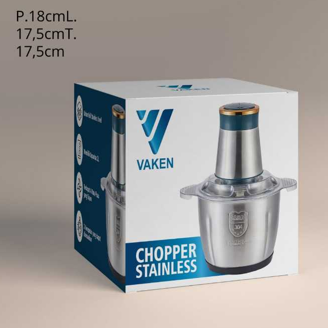 Vaken Blender Chopper Blender Daging Stainless Coper Penggiling Daging Serbaguna / Chopper Daging Da