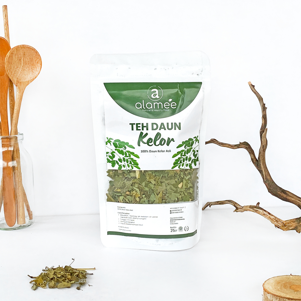 

ALAMEE Moringa Tea Teh Daun Kelor Herbal Alami Flower Asli Kering Organik 25gr