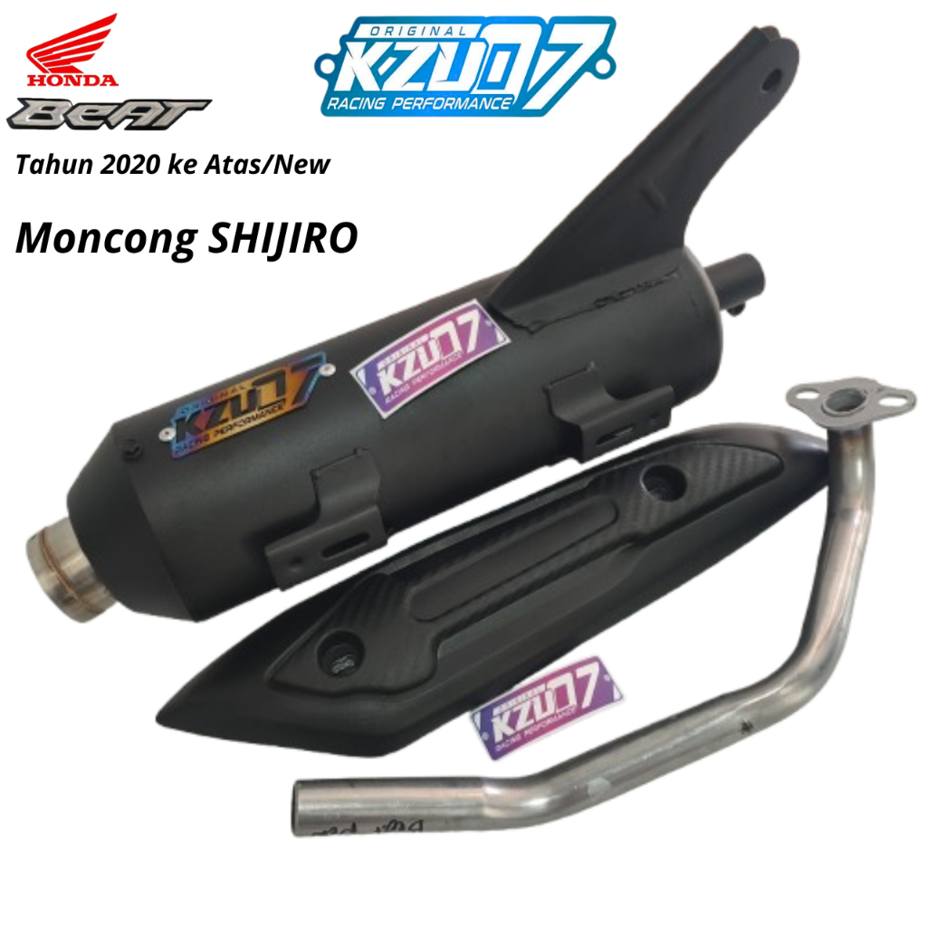 Knalpot  Beat Scoopy 2020 Ke Atas Bas Adem Moncong Shijiro Original Kzu07 Racing