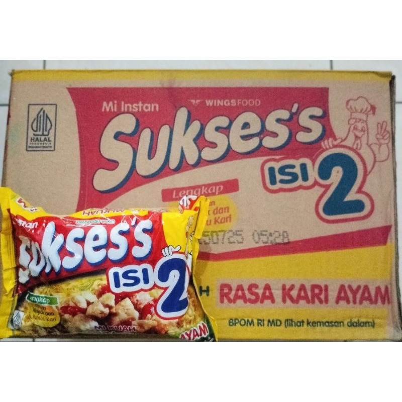 

Mie Sukses's kuah isi 2 rasa Kari Ayam 1 dus isi 24 @116gr