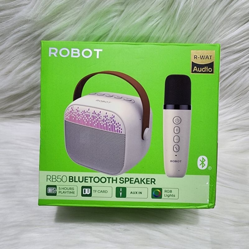 Speaker Bluetooth Karaoke Kit Mic Wireless Robot RB50