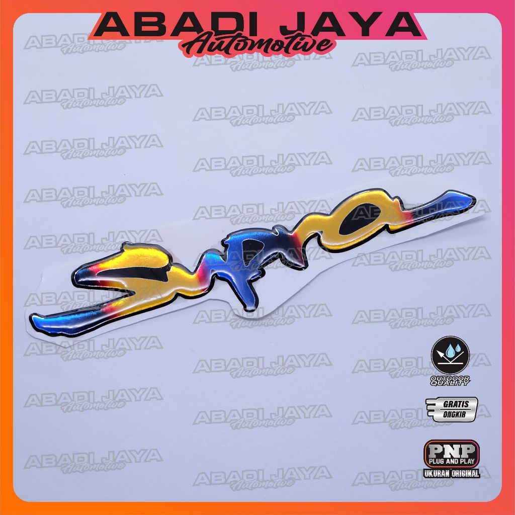 Sticker Toyota Supra Titanium / Emblem Toyota Supra Titanium / Sticker 3D Toyota Supra