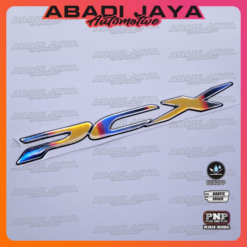 emblem timbul honda pcx / emblem titanium honda pcx / emblem honda pcx / logo timbul honda pcx