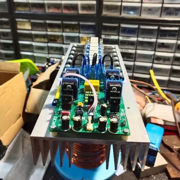 KIT DRIVER AMPLIFIER MCRD V3 7 SET FINAL 524 atau ORIGINAL JAPAN, PENDINGIN HS SIRIP TEBAL 4MM PANJA
