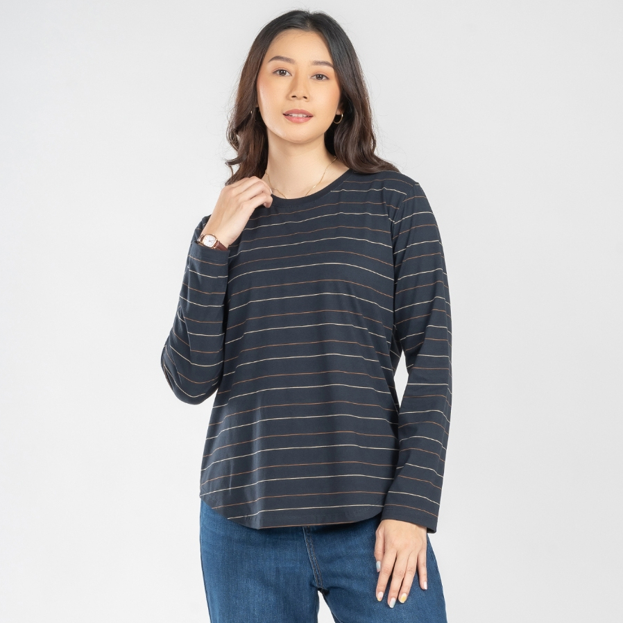 C2 Rinaya Navy T-Shirt Wanita