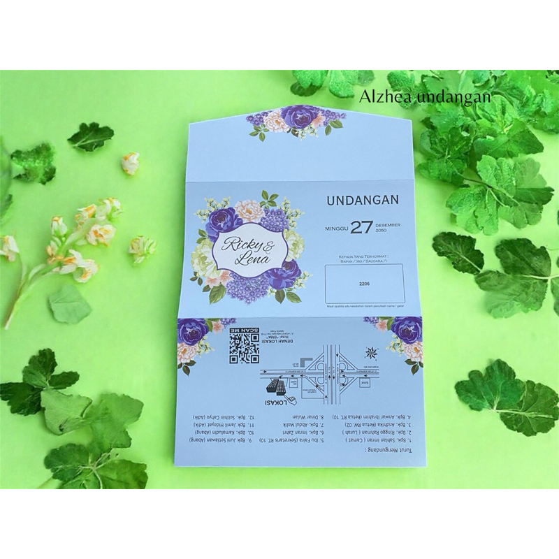 Undangan Blangko kosong ERBA 2206 (isi 50 pcs) undangan pernikahan elegan