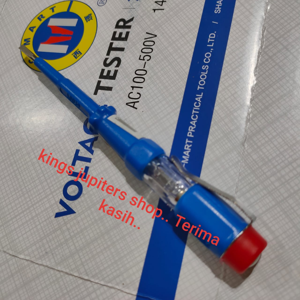 Kuat CMART Tespen 100V - 500V AC atau IWT 15cm 19cm tes pen OBENG LISTRIK AC