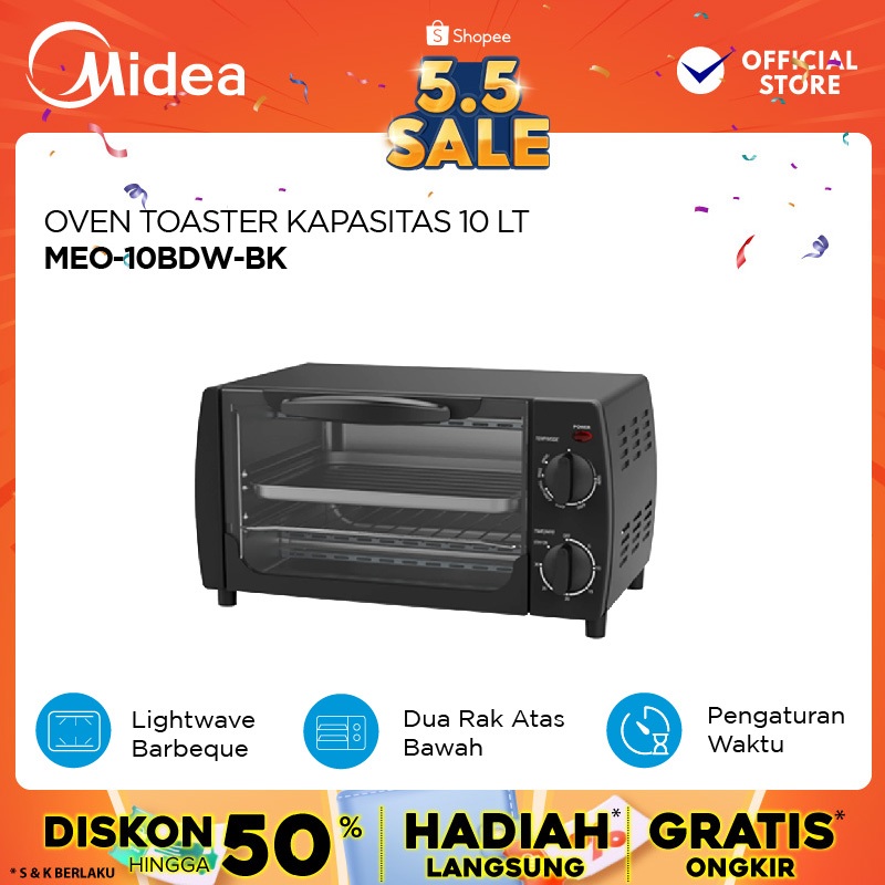 Midea MEO-10BDW Oven Toaster 10 L Black/White