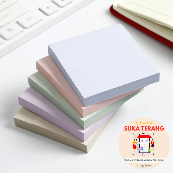 

ST 100 Lembar MORANDI Color Sticky Note Memo Label Sticker Bookmark Warna-warni Note Pad Stationery Sekolah Office Supplies