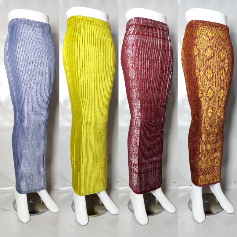 rok songket plisket / rok songket / rok batik songket / rok songket span / rok plisket kebaya /