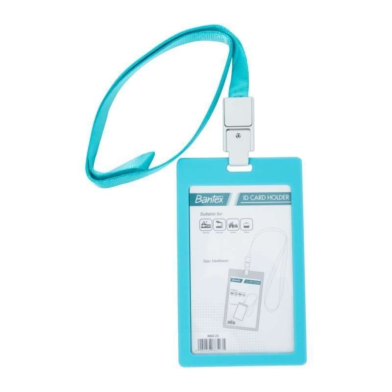 

Prelove Bantex ID Card Holder Larnyard 54x90mm Portarit Sky Blue