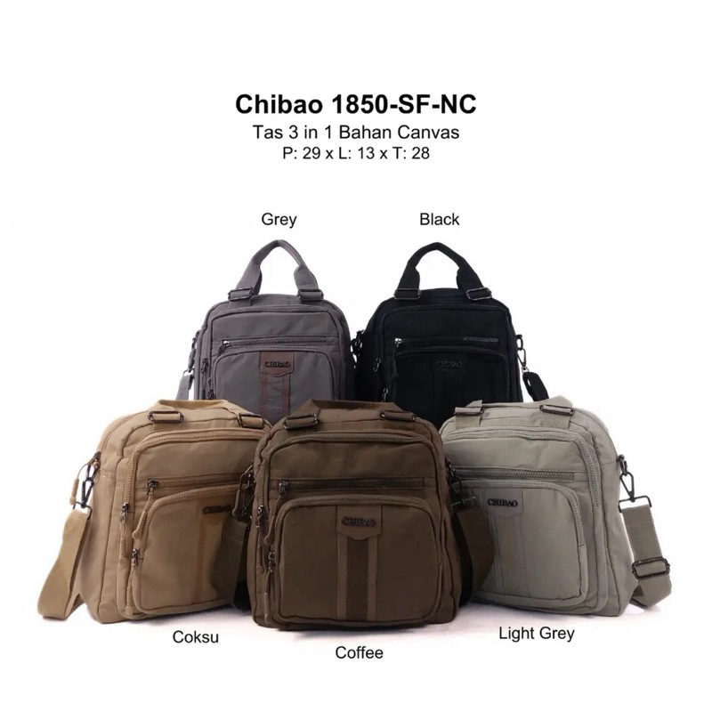 1850-SF CHIBAO Tas Wanita 3in 1 Sling Bag Ransel Bag Selempang Multifungsi 1850-SF Chibao + Free Dus