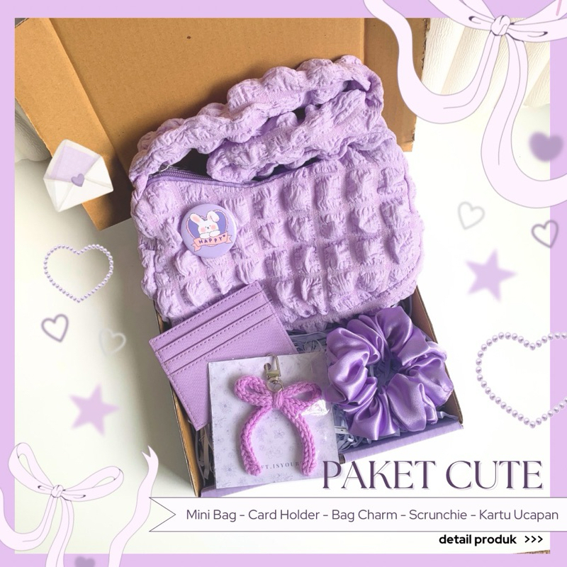 Hampers Kado Gift Box Cewek Tas Mini Bag untuk Ulang Tahun, Wisuda, Sahabat Teman