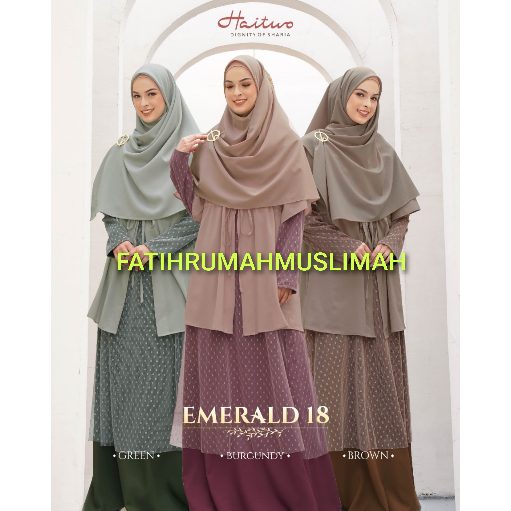 HAITWO / GAMIS DEWASA / GAMIS EMERALD 018 / EMERALD 018 / HAITWO