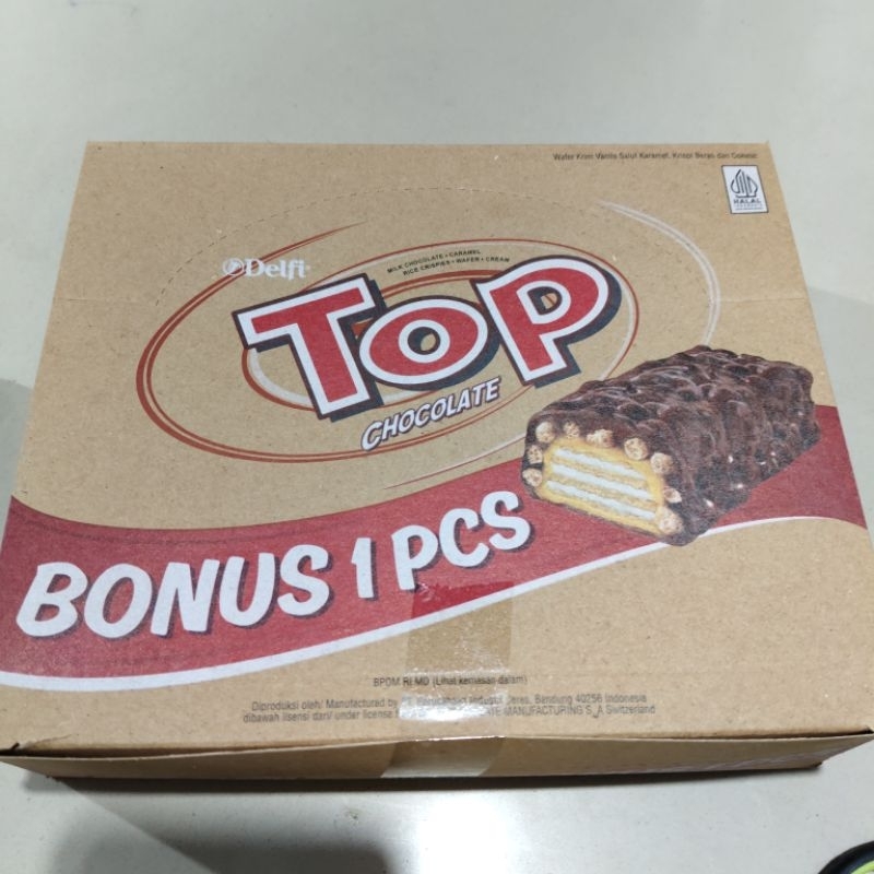 

Top chocolate 22 gr 1 box isi 12+1 pcs