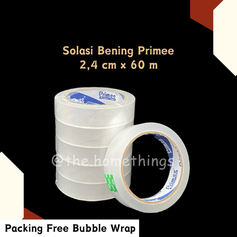 

@the.homethings - ISOLASI BENING 24 mm x 60 m PRIMEE - 1 slop / SOLASI 1 INCH / SOLASI BENING 2,4 cm x 60 m / TAPE / SELOTIP BENING / SOLASI KECIL BENING / SOLATIP / SOLASI PRIMEE
